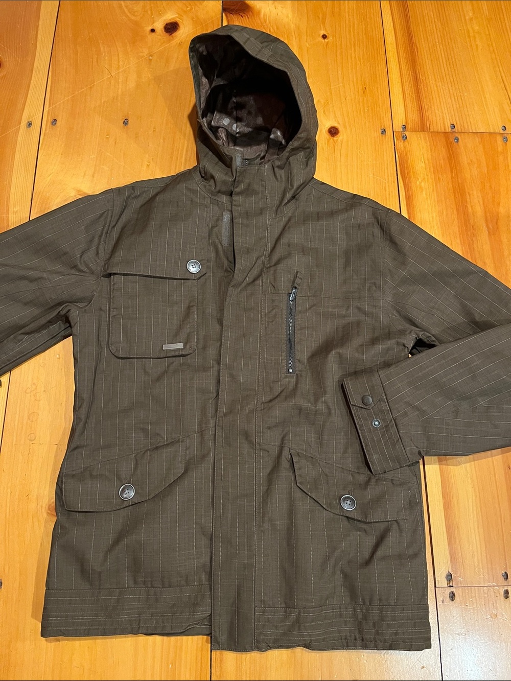 BURTON M Brown Esquire Snowboarding Skiing Jacket Apron Venting